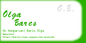 olga barcs business card